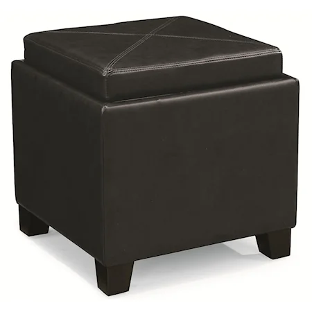 Cube Storage Ottoman - Black